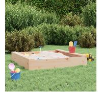 vidaXL Bac à sable carré avec sièges en bois de pin massif 825030 Beige G