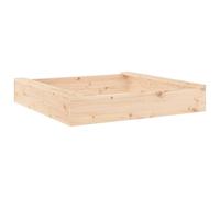 vidaXL Bac à Sable avec Sièges, Jeu de Sable pour Enfants, Aire de Jeux pour Tout-petits Jardin Extérieur, Carré Bois de Pin 825030