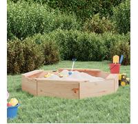 vidaXL Bac à Sable avec Sièges, Jeu de Sable pour Enfants, Aire de Jeux pour Tout-petits Jardin Extérieur, Octogone Bois de 825009