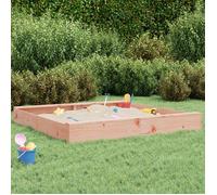 vidaXL Bac à sable avec sièges Carré bois massif de Douglas Jeu de sable pour enfants Aire de jeux
