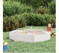 vidaXL Bac à Sable avec Sièges, Jeu de Sable pour Enfants, Aire de Jeux pour Tout-petits Jardin Extérieur, Blanc Octogone 825010