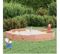 vidaXL Bac à Sable avec Sièges, Jeu de Sable pour Enfants, Aire de Jeux pour Tout-petits Jardin Extérieur, Octogone Bois 825021
