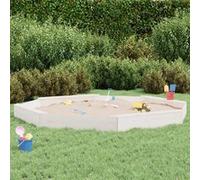 vidaXL Bac à Sable avec Sièges, Jeu de Sable pour Enfants, Aire de Jeux pour Tout-petits Jardin Extérieur, Blanc Octogone 825024 Blanc G