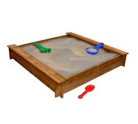 vidaXL Bac à Sable Carré Aire de Jeux pour Enfants Junior Jardin Patio Bois 41658
