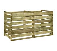 vidaXL Bac de Compostage à Lattes Composteur de Jardin Bois de Pin Imprégné