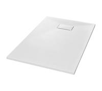 vidaXL Bac de douche SMC 144774 Rectangulaire Blanc 120 x 70 cm Trou de drain standard 9 cm