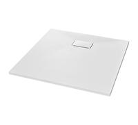 vidaXL Receveur de douche rectangulaire SMC blanc 90x90 cm - Trou de drain 9 cm