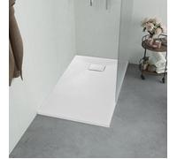 vidaXL Receveur de douche rectangulaire SMC 144767 – Blanc 80x80 cm – Trou de drain standard 9 cm