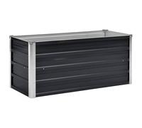 vidaXL Bac de jardin en acier galvanisé 100x40x45 cm Anthracite, fond ouvert, pour fleurs & légumes