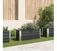 vidaXL Bac de jardin en acier galvanisé DIY 45733 100x40x45 cm Anthracite, fond ouvert