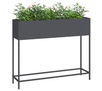 vidaXL Bac de Jardin surélevé Anthracite 100 x 26 x 82 cm Acier
