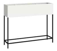 vidaXL Bac de Jardin surélevé Blanc 100 x 26 x 82 cm Acier, Support de Plantes Robuste pour Jardin et terrasse, planteur surélevé, Essentiel pour l'extérieur, déco Nature