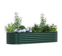 Vidaxl Bac De Jardin Surélevé Vert 240x80x44 Cm En Acier Galvanisé
