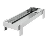 vidaXL Bac de nourrissage pour Poules Argent 80 x 28 x 13.5 cm, Jardin et terrasse, Design rectangulaire, Durable, pour espaces extérieurs, Fait pour Durer Chaque Saison