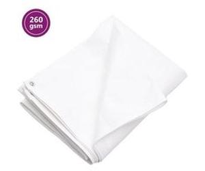vidaXL Bâche 260 g-m² 3x3 m Blanc PEHD 151594 Blanc G