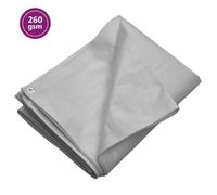 vidaXL Bâche PEHD 151502 – 260 g/m² 4x4 m Gris
