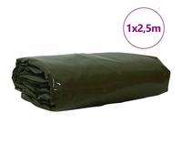Vidaxl Bâche 650g / M² Vert Olive 1 X 2,5 M Toile Avec Revêtement En Pvc