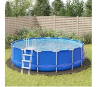 vidaXL Bâche de piscine gris clair Ø550 cm géotextile polyester