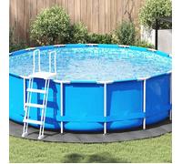 vidaXL Bâche de piscine ronde Géotextile polyester Gris clair Ø366 cm