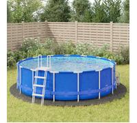 vidaXL Bâche de piscine 94221 Tapis de sol rond Ø500 cm Gris clair