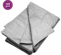 vidaXL Bâche de protection 180 g/m² 4x4 m Gris HDPE