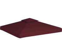 vidaXL Bâche de toit de pavillon avec conduit de cheminée 310 g/m² 3x3 m bordeaux