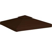 vidaXL Bâche de toit de pavillon avec conduit de cheminée 310 g/m² 3x3 m Marron