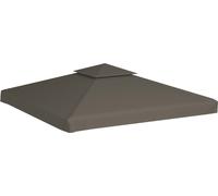 vidaXL Bâche de toit de pavillon avec conduit de cheminée 310 g/m² 3x3 m Taupe