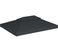 vidaXL Bâche de toit de pavillon avec conduit de cheminée 310 g/m² 4x3 m Anthracite