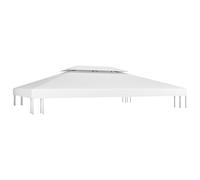 vidaXL Bâche de toit de pavillon avec tirage de cheminée 310 g/m² 4x3 m Blanc