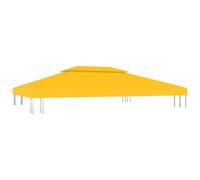 vidaXL Bâche de toit de pavillon avec tirage de cheminée 310 g/m² 4x3 m Jaune