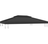 vidaXL Bâche de toit de pavillon avec tirage de cheminée 310 g/m² 4x3 m noir