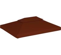 vidaXL Bâche de toit de pavillon avec tirage de cheminée 310 g/m² 4x3 m terre cuite