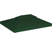 vidaXL Recouvrement de remplacement d'auvent 310 g/m² 3 x 4 m Vert 40882
