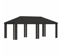 vidaXL Bâche de tonnelle 6 x 3 m anthracite polyester 190, auvent de jardin, solution parfaite pour l'ombre, grand polyester imperméable pour fêtes d'été