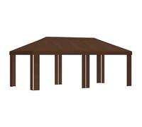 vidaXL Bâche de tonnelle 6 x 3 m marron polyester 190, auvent de jardin, solution parfaite pour l'ombre, grand polyester imperméable pour fêtes d'été