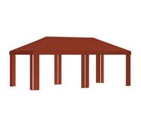 vidaXL Bâche de tonnelle 6 x 3 m terre cuite polyester 190, auvent de jardin, solution parfaite pour l'ombre, grand polyester imperméable pour fêtes d'été