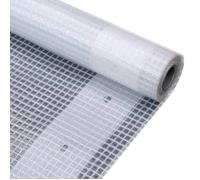 vidaXL Bâche Leno 2 x 10 m coloris blanc 260 g/m² PE Renforcé pour Serre avec Bandes de Fixation