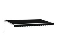 vidaXL Bâche rétractable Noire 400 x 200 cm en Polyester avec Cadre en alu, à Fixer au Mur. Elle est résistante à l'eau et aux UV, avec Un Angle réglable. C'est Une Super Solution Moderne pour créer