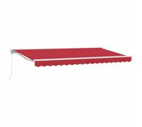 vidaXL Bâche rétractable Rouge 4 x 2m, Tissu en Polyester résistant aux UV, imperméable, Cadre en Aluminium réglable à la Main. Idéale pour créer de l'ombre sur Votre Patio, Balcon ou terrasse.
