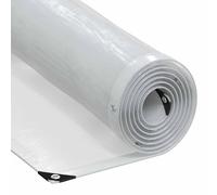 vidaXL Bâche Transparente avec œillets 1x12 m polyéthylène, bâche Claire, bâche Claire résistante, bâche en Plastique Transparente