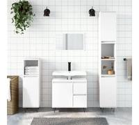 vidaXL Armoire de salle de bain blanc 30x30x190 cm bois d'ingénierie
