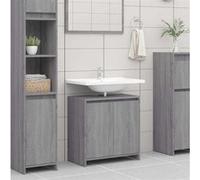 Vidaxl Armoire De Bain Sonoma Gris 60x33x61 Cm Bois D'ingénierie Marron