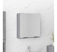 vidaXL Armoire à miroir de salle de bain Sonoma gris 64x20x67 cm