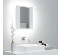 vidaXL Armoire de salle de bain à miroir LED 40×12×45 cm Blanc Acrylique 804948
