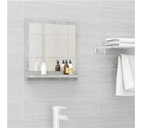 vidaXL Miroir de salle de bain Miroir de maquillage 40 x 10,5 x 37 cm Gris béton Bois d'ingénierie