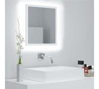 vidaXL Badkamerspiegel LED 40x8,5x37 cm acryl wit804908 Blanc G