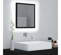 Vidaxl Miroir À Led De Salle De Bain Noir 40x8,5x37 Cm Aggloméré