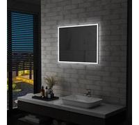vidaXL Badkamerspiegel LED 80x60 cm144727 Argent G