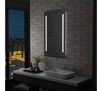 vidaXL Badkamerspiegel LED met schap 60x100 cm144716 Argent G
